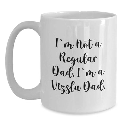 Funny Vizsla Dad Gifts for Him, White Coffee Mug, Unique Christmas Ideas from Dad to Son, Daughter, Husband, Friend - Main