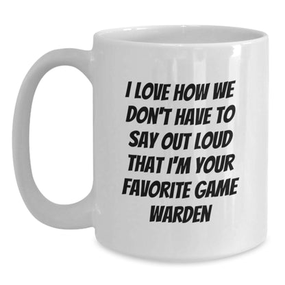 Funny Game Warden Gifts for Men - White Ceramic Coffee Mug, Perfect Holiday Present from Friends, Family or Coworkers - Main