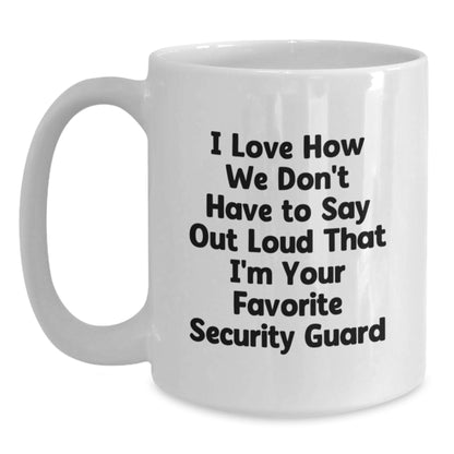 Funny Security Guard White Coffee Mugs Gifts from Friends and Family to Security Guards, Holiday Cheer, Unique Christmas Unique Gifts - Main