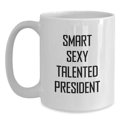 Funny President Quotes Gifts for Men from Friends White Coffee Mugs, Christmas Unique - Main