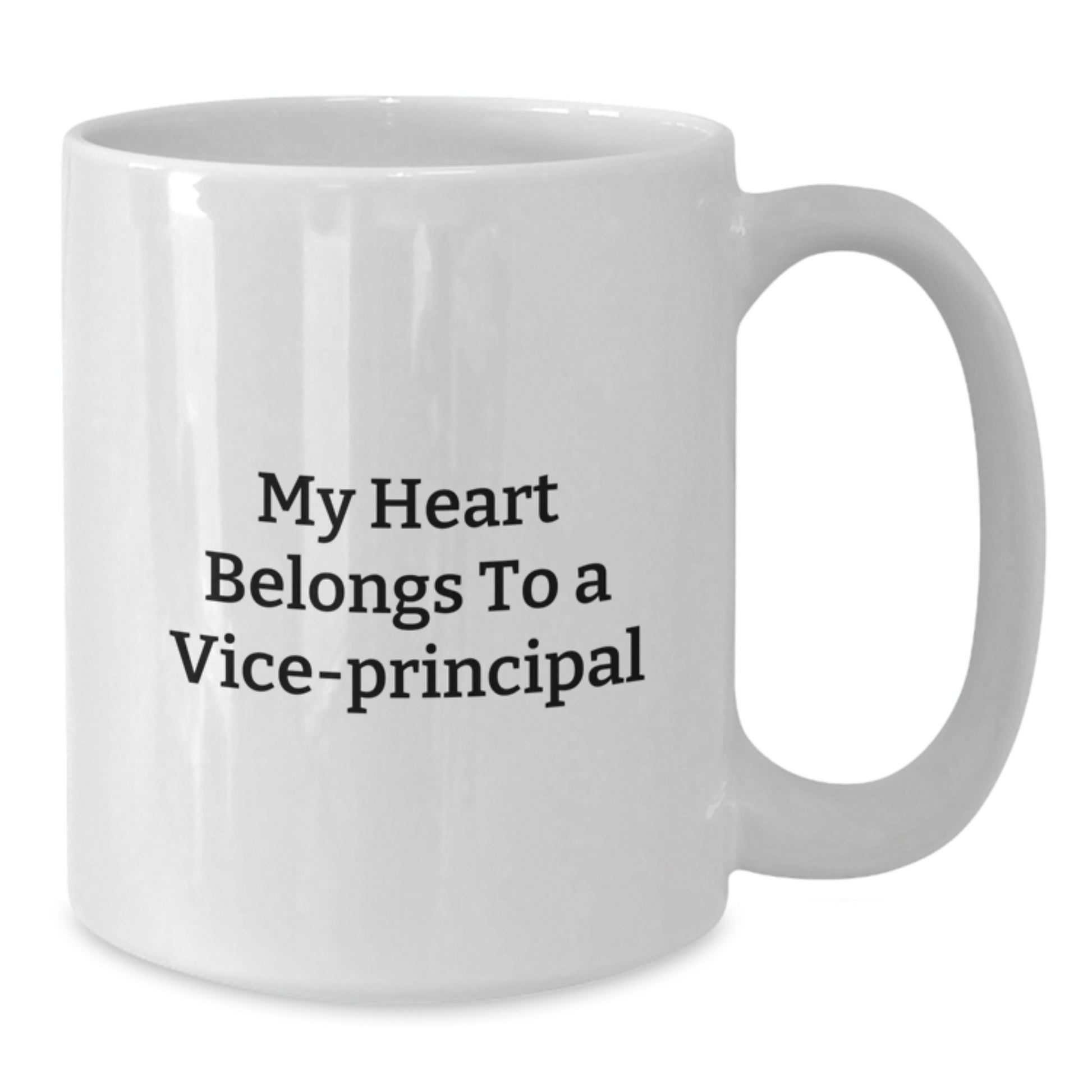 Funny Vice-principal Gifts, White Coffee Mug for Vice-principal Lover, My Heart Belongs To A Vice-principal, Christmas Unique Gifts from Friends - Additional