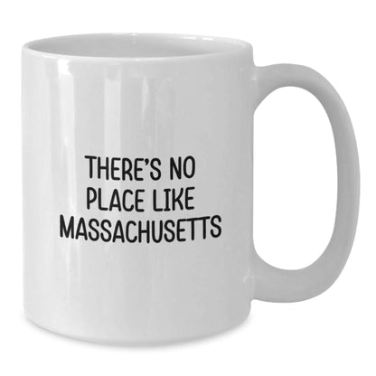 Funny Massachusetts Gifts from Friends to Family Members on Valentine's White Coffee Mug - Additional