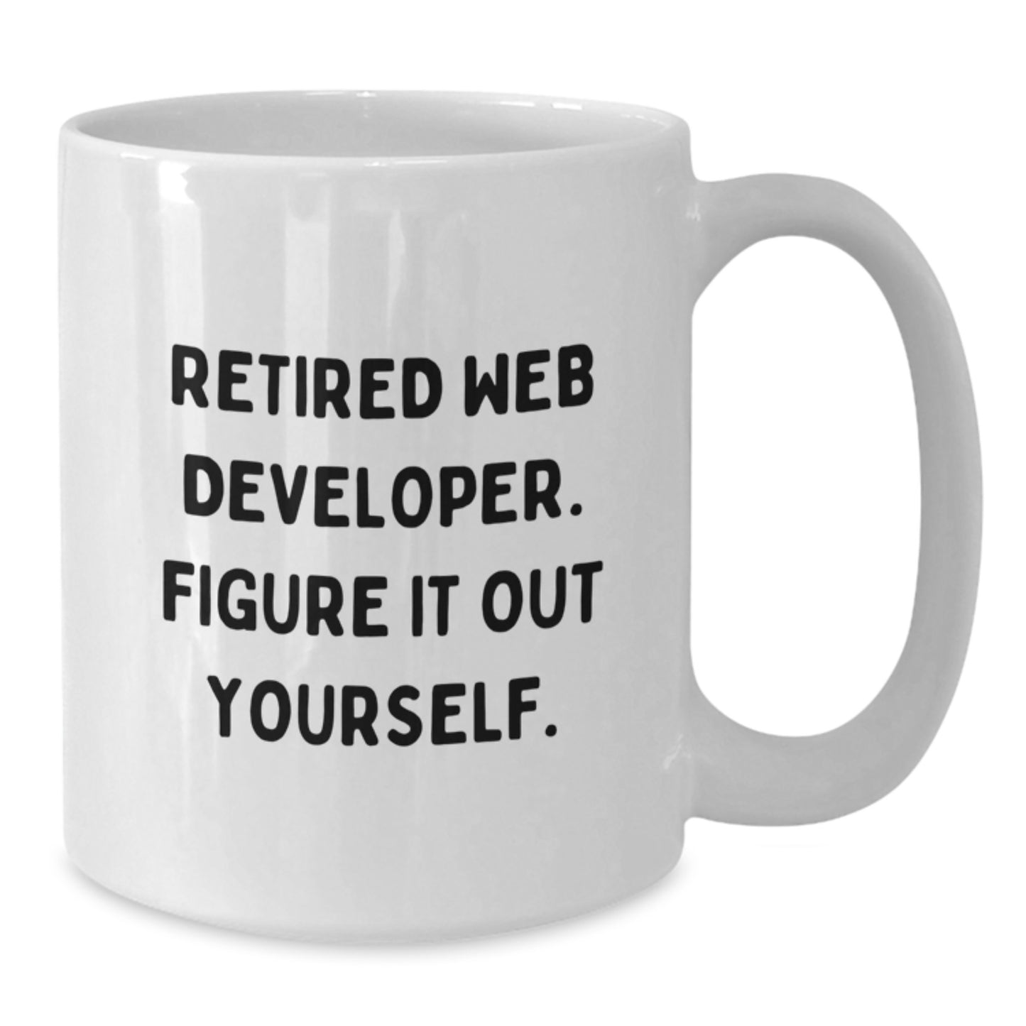 Funny Motivational Web Developer Gifts from Friends - Retired Web Developer Quote White Coffee Mug for Christmas Unique Presents - Additional