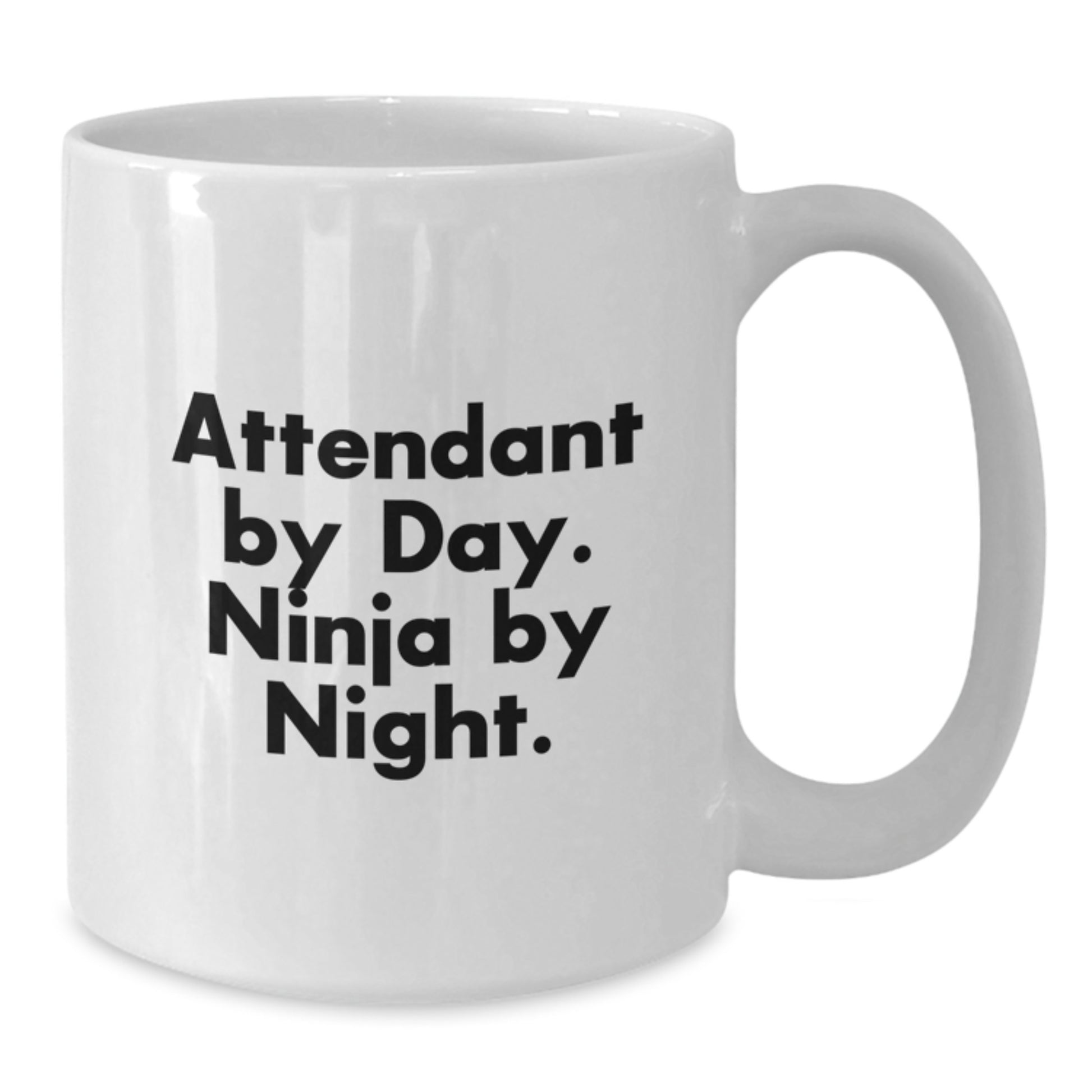 Attendant White Coffee Mug Gifts from Men to Attendant Friends at Christmas Unique - Additional