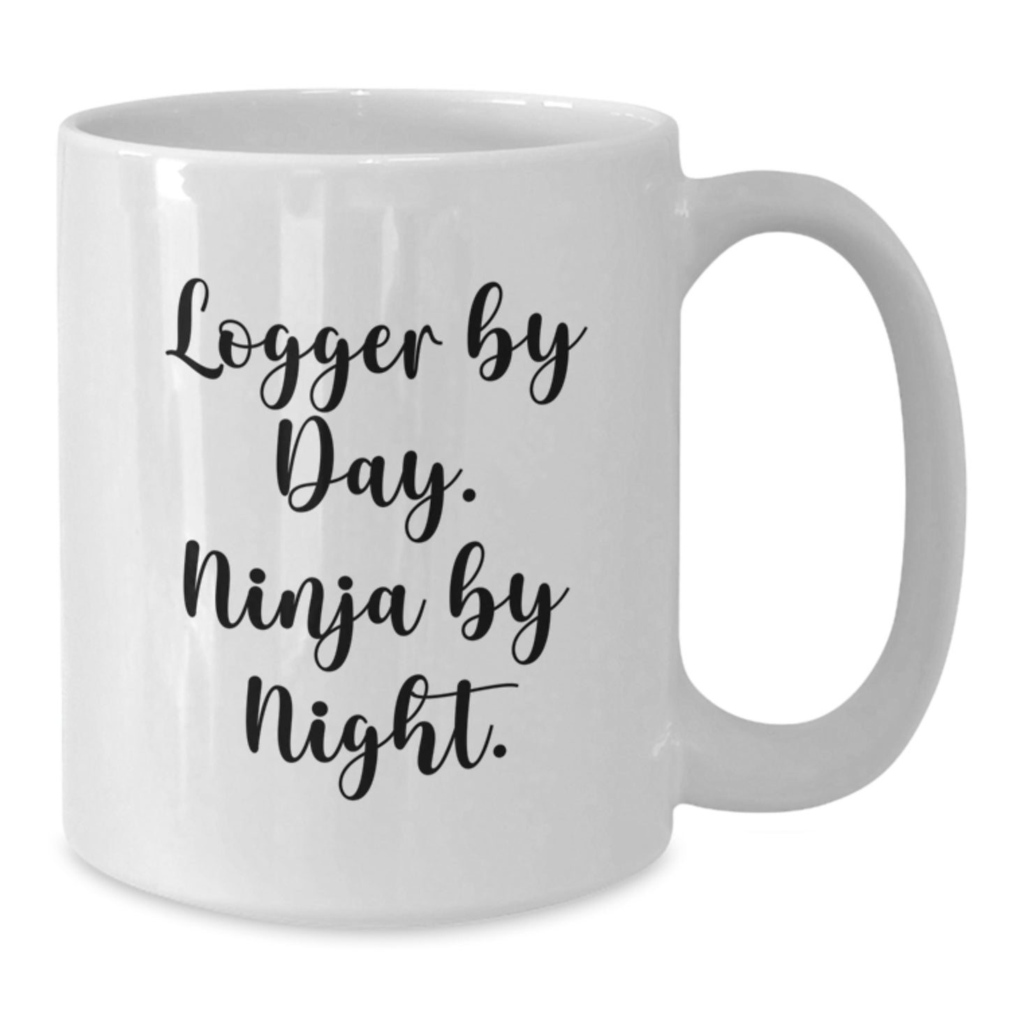 Funny Logger Gifts from Friends, White Coffee Mug for Logger By Day, Ninja By Night, Birthday Unique Gifts for Men - Additional