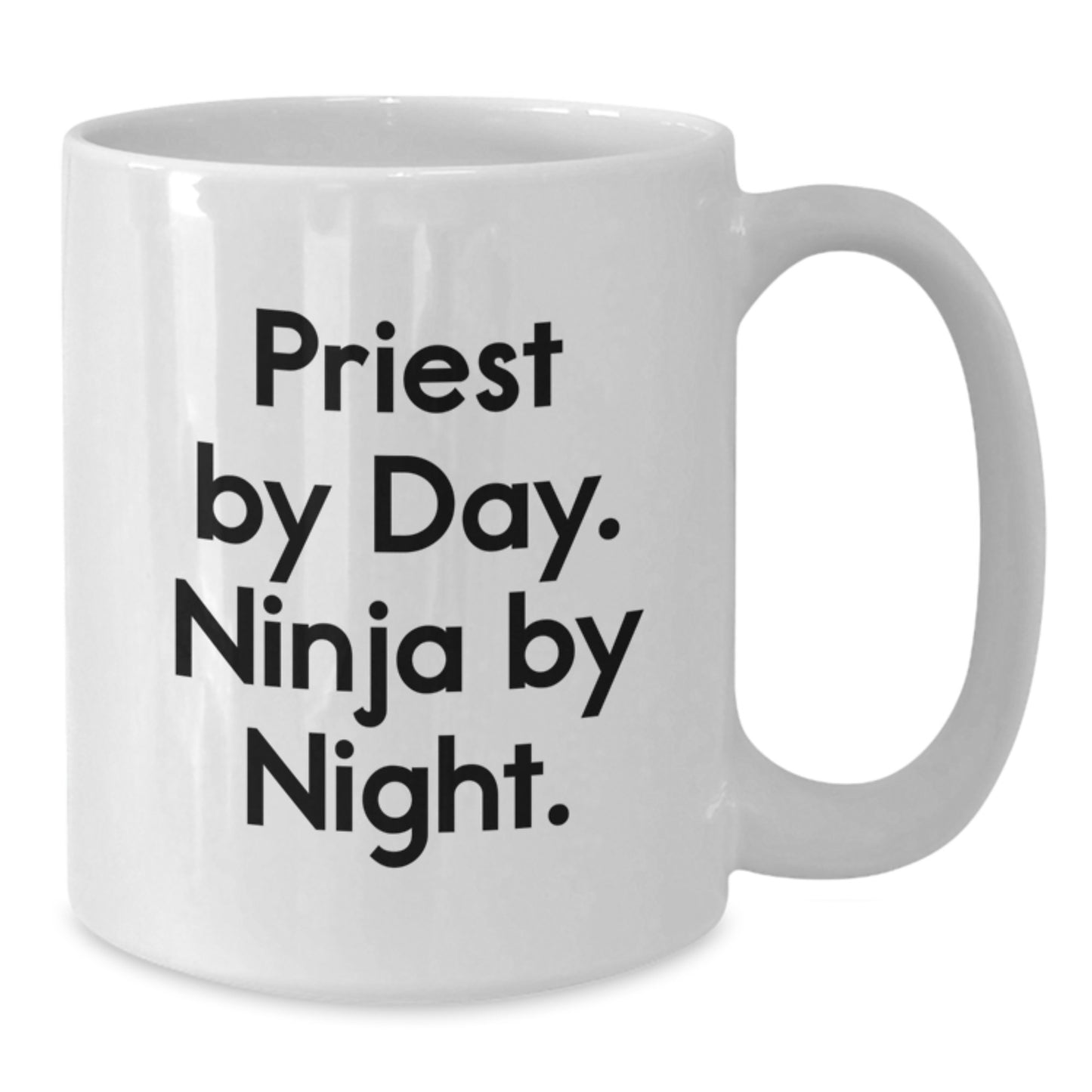 Priest Funny White Coffee Mug Gifts from Men to Priest By Day. Ninja By Night. Christmas Unique Gifts - Additional