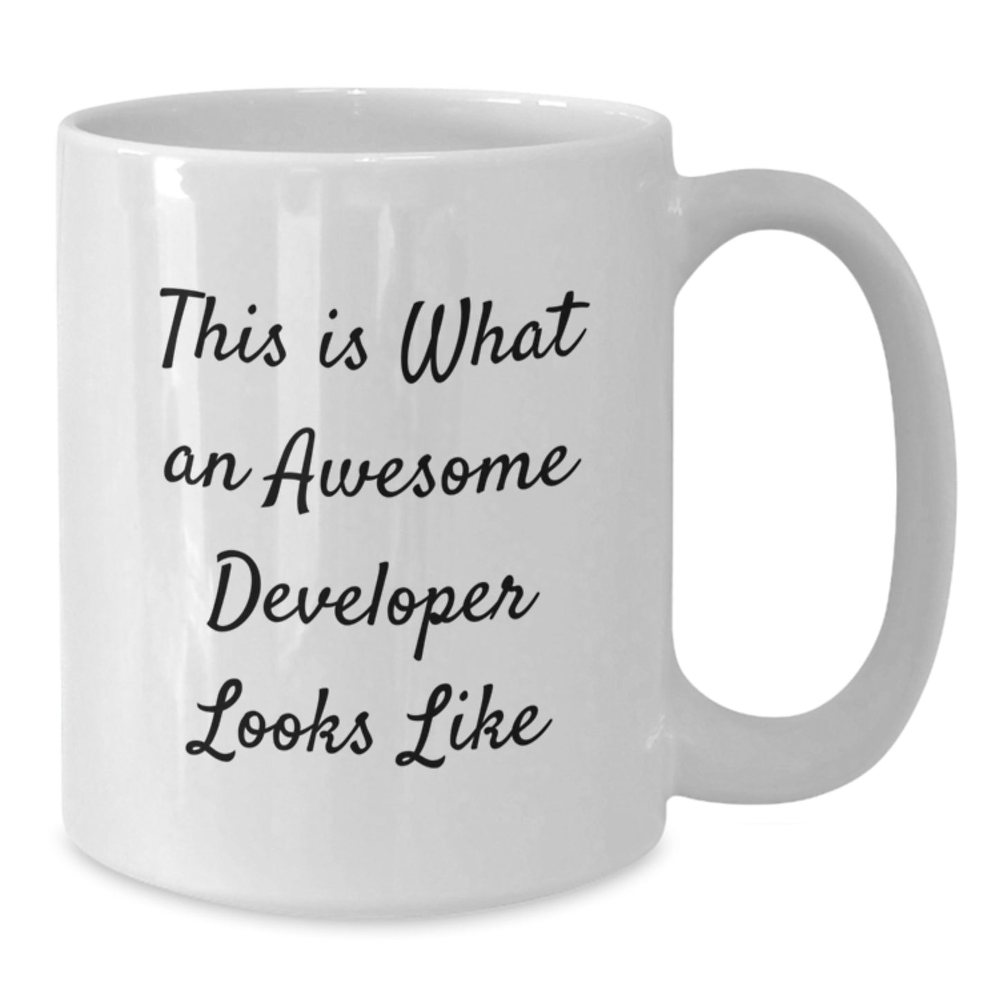 Developer Gifts for Men Funny White Coffee Mug, This Is What An Awesome Developer Looks Like Christmas Unique Gifts from Friends - Additional