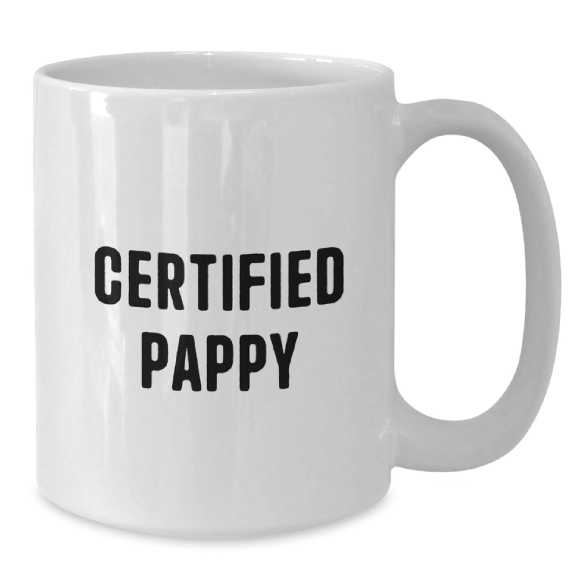 Funny Pappy Gifts for Men White Coffee Mugs Certified Pappy Quote, Unique Christmas Unique Gifts from Friends to Family, 11oz or 15oz Ceramic Mug - Additional