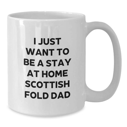 Funny Scottish Fold Cat Gifts for Scottish Fold Cat Lovers, Unique White Coffee Mug for Dad, Christmas Unique Gifts - Additional
