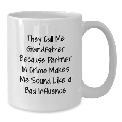 Grandfather Gifts, Funny Quote White Coffee Mug, Gifts from Family for Grandfather, Unique Graduation Gifts for Men - Additional