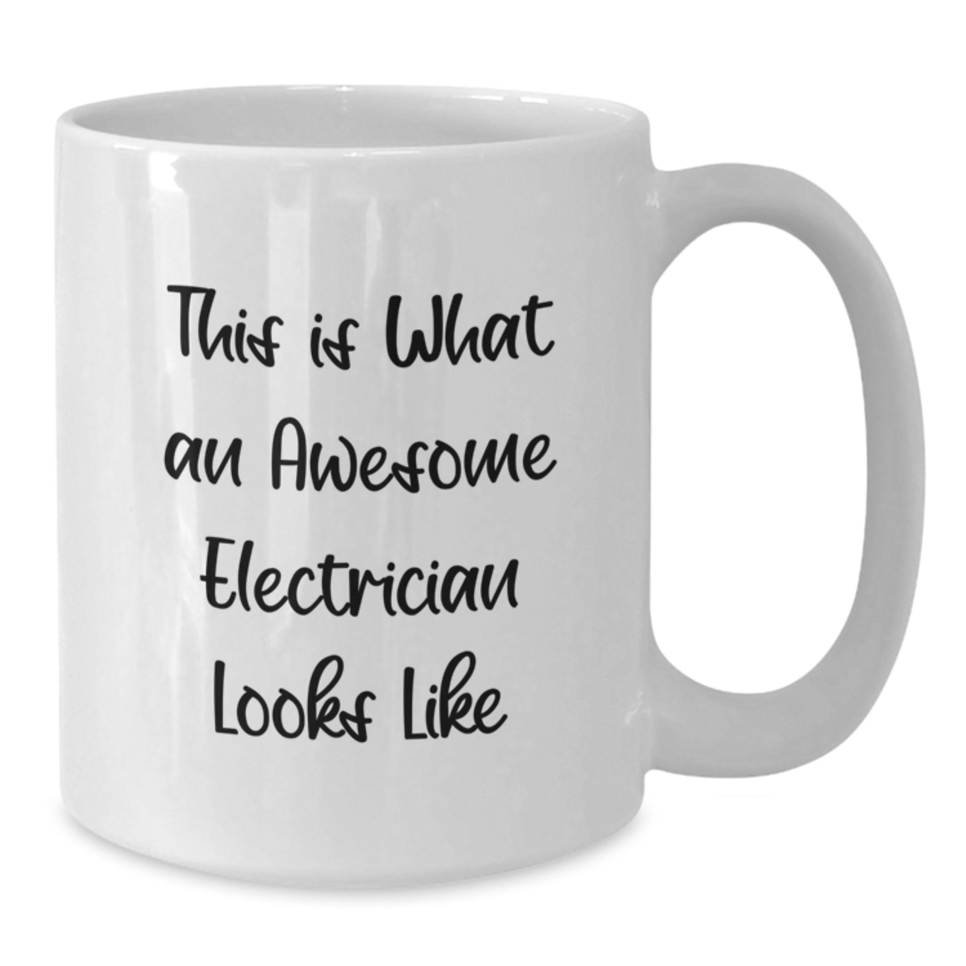 Funny Electrician Gifts for Men - White Coffee Mug - This Is What An Awesome Electrician Looks Like - Additional
