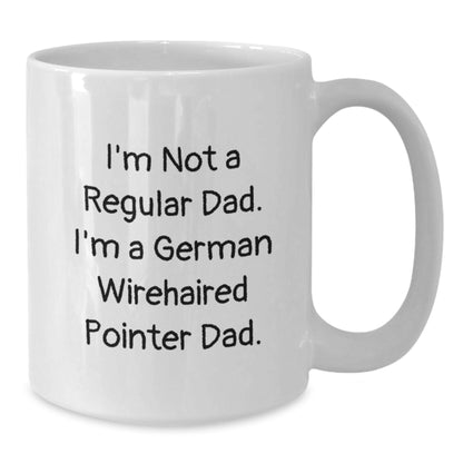 Funny German Wirehaired Pointer Dad White Coffee Mug Gifts from Men, Gifts for German Wirehaired Pointer Dog Lovers, Birthday Unique Treats - Additional