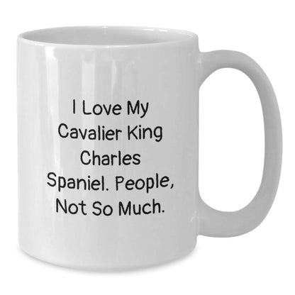 Cavalier King Charles Spaniel Dog Lover Gifts from Family for Christmas Unique White Coffee Mugs - Additional