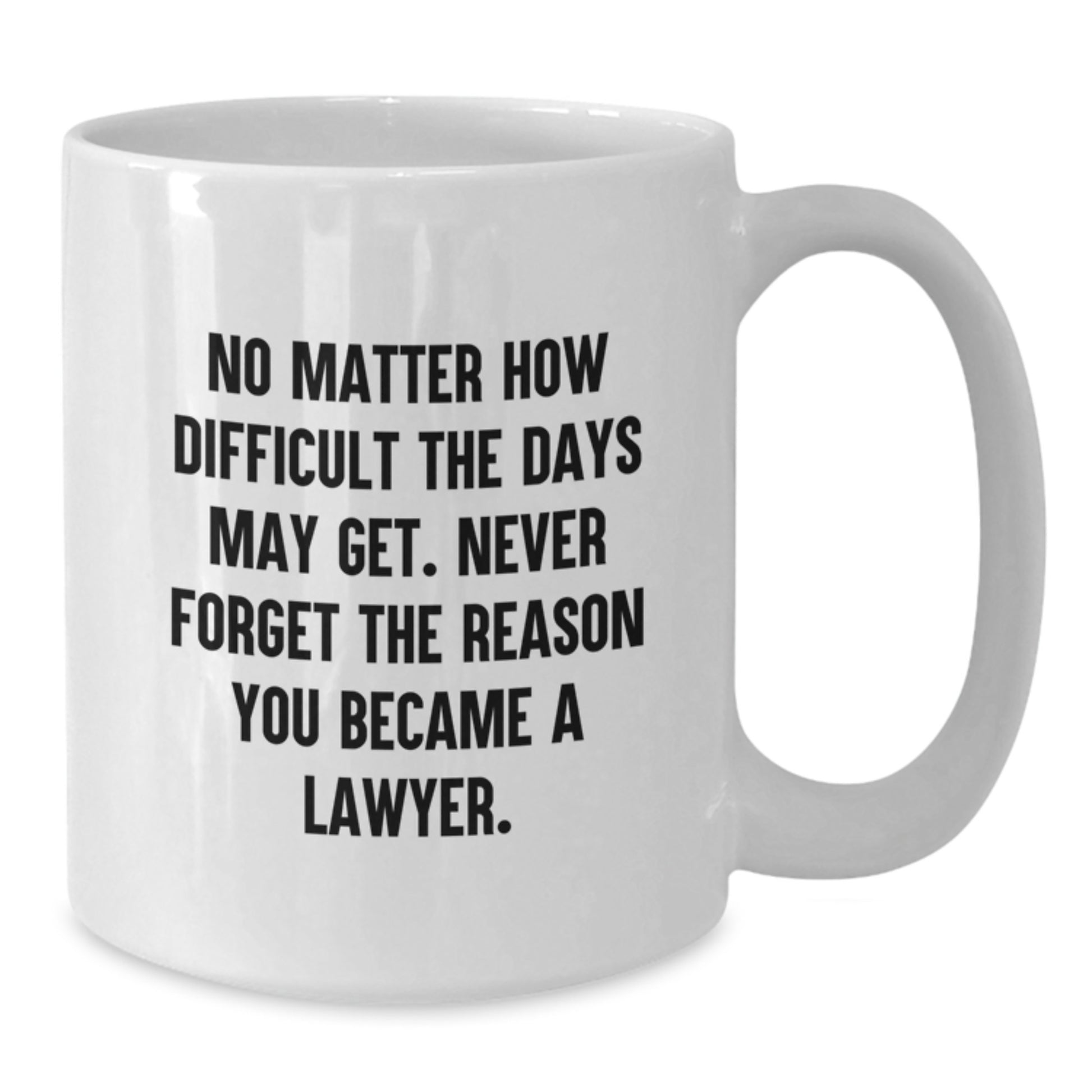 Funny Lawyer Gift Mug, Inspirational White Coffee Mug, Christmas Unique Gifts from Friends to Lawyer, Never Forget You Became a Lawyer - Additional