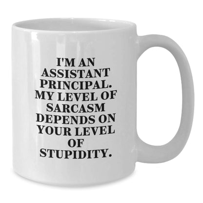 Funny Assistant Principal Gifts for Men, Unique White Coffee Mug for Christmas, 'I'm An Assistant Principal' - Additional