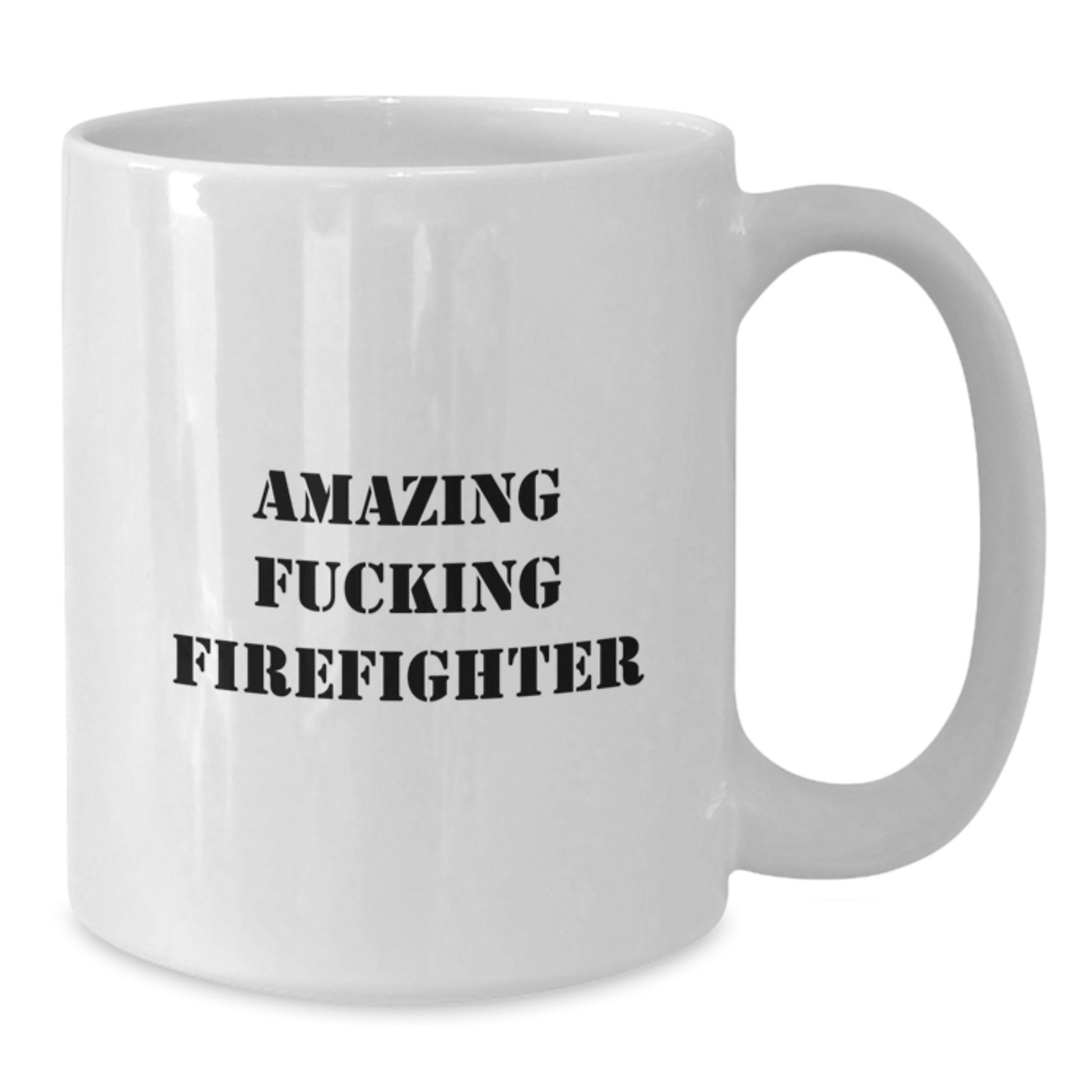 Funny Firefighter Gifts for Men, Funny White Coffee Mug - 'Amazing F--king Firefighter' Christmas Unique Gifts from Friends, Coworkers, Family - Additional