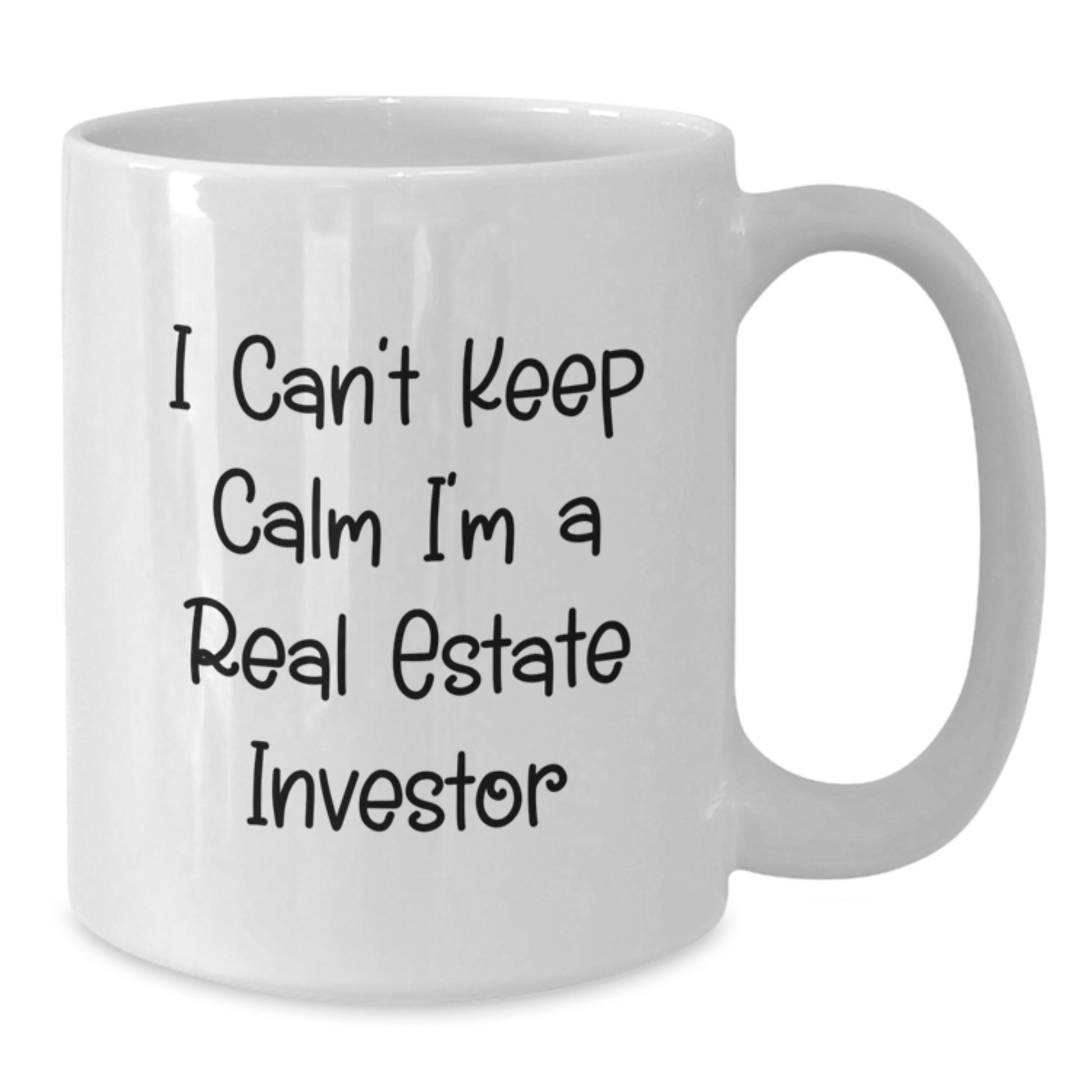 Funny Gifts for Real Estate Investors, White Coffee Mugs with 'I Can't Keep Calm I'm A Real Estate Investor' Quote, Christmas Unique Presents for Men, Women, Friends, Coworkers, Family - Additional
