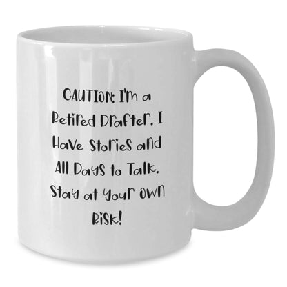 Funny Drafter Gifts for Men, White Coffee Mug, Perfect for Christmas Unique Presents from Friends, Coworkers, Family - Additional