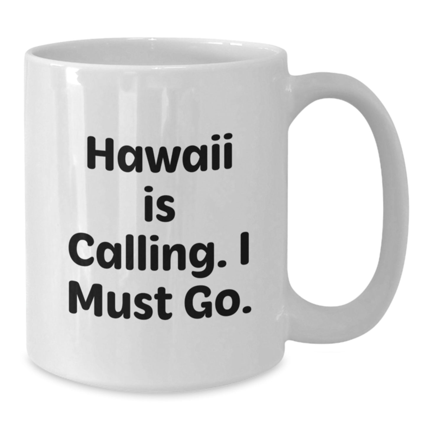 Hawaii Gifts for Hawaii Lovers, Funny White Coffee Mug, Gifts from Friends, 'Island Calling' Quote - Additional