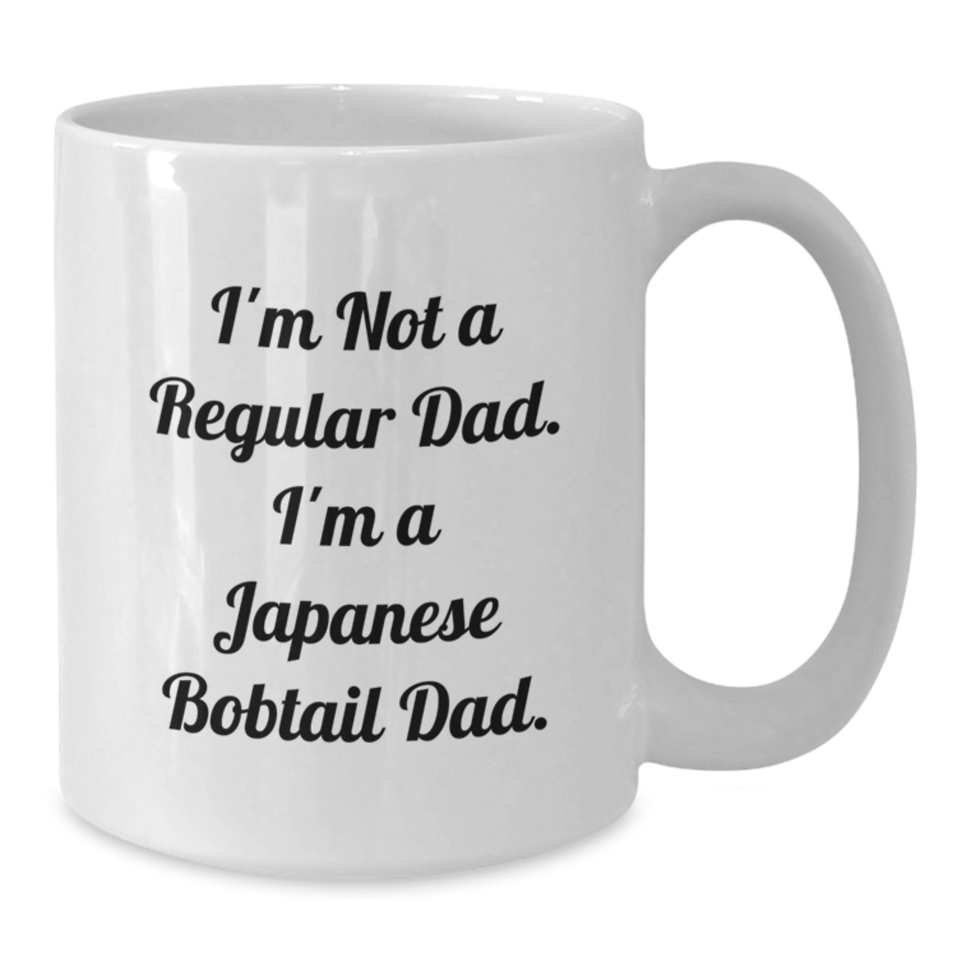 Funny Japanese Bobtail Cat Gifts from Dad to Japanese Bobtail Cat Lover for White Coffee Mug at Christmas Unique - Additional