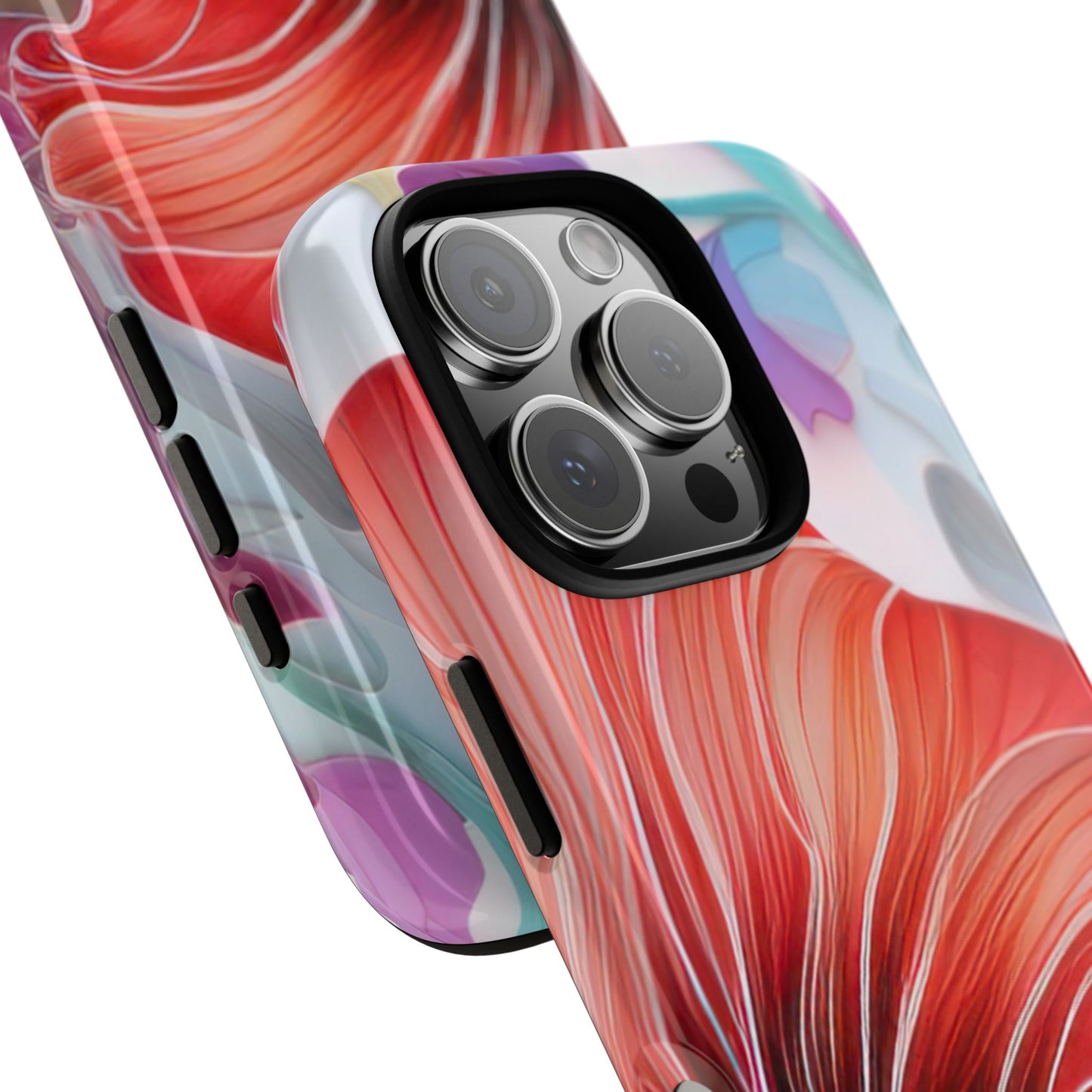 Purple Lily Tough Phone Case – Durable Floral Protective Cover for iPhone & Android