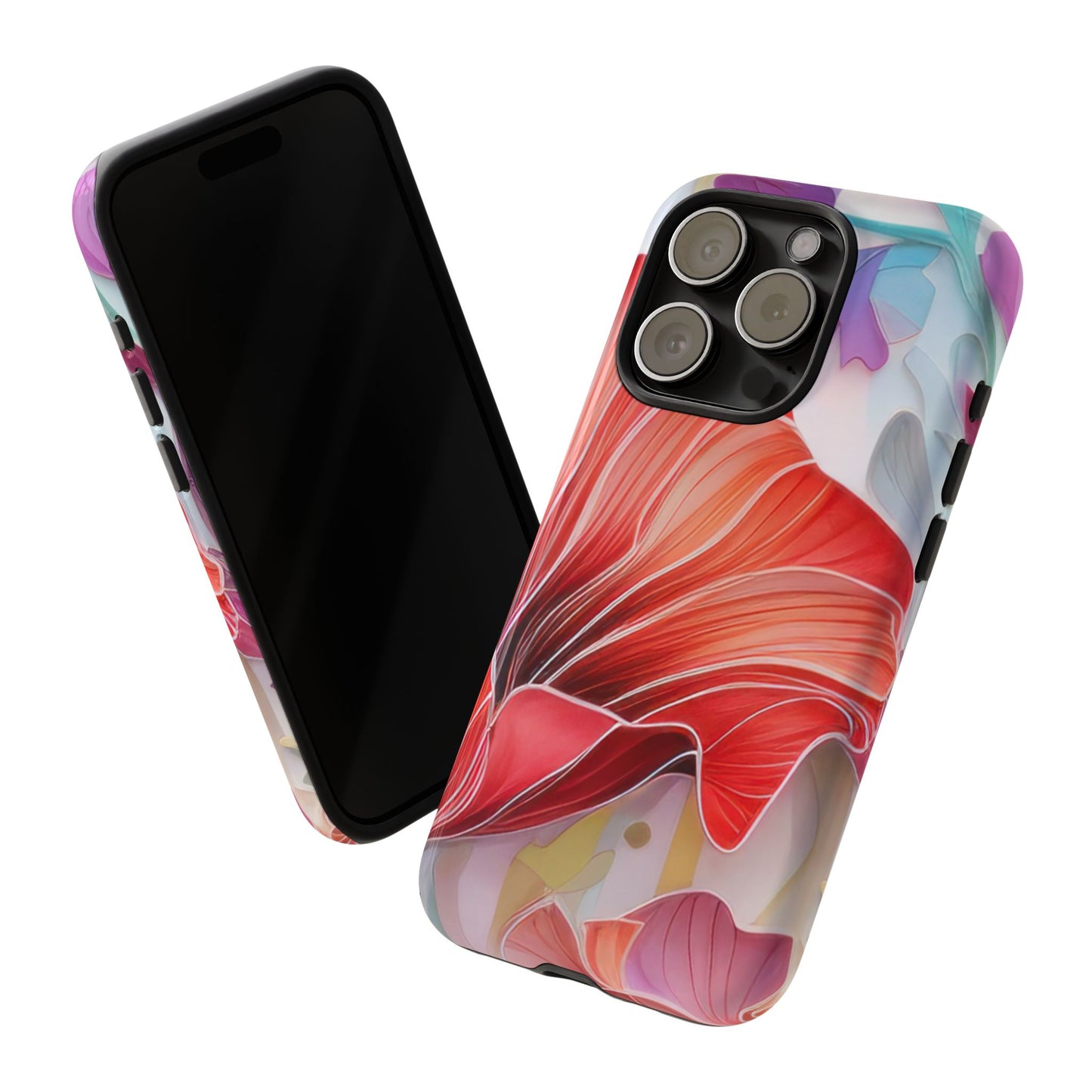 Purple Lily Tough Phone Case – Durable Floral Protective Cover for iPhone & Android