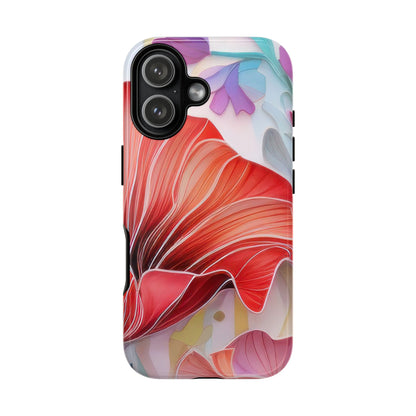 Purple Lily Tough Phone Case – Durable Floral Protective Cover for iPhone & Android