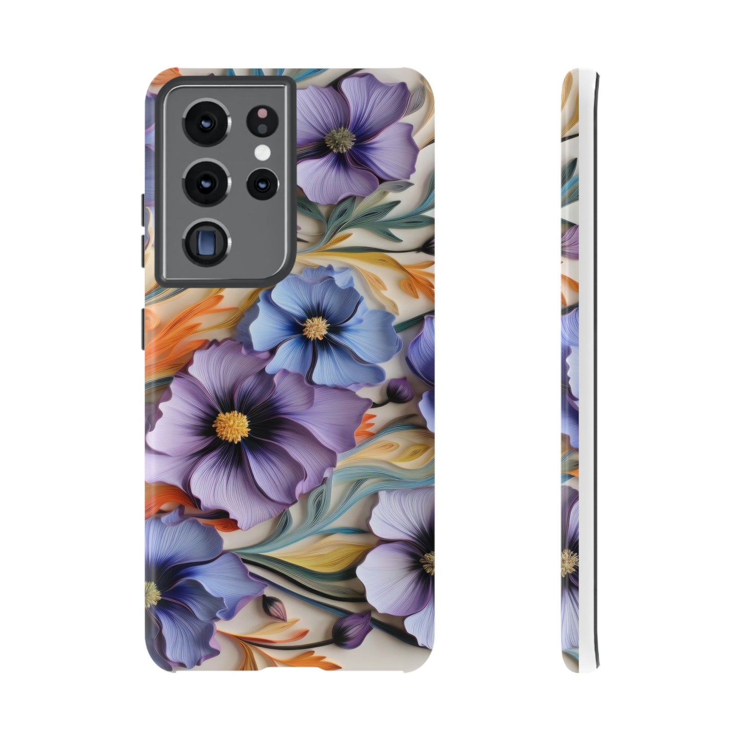 Tough Cases, Cosmos Flower Phone Cover, Floral Phone Case, Protective Phone Shell, Botanical Phone Skin, Flower Pattern