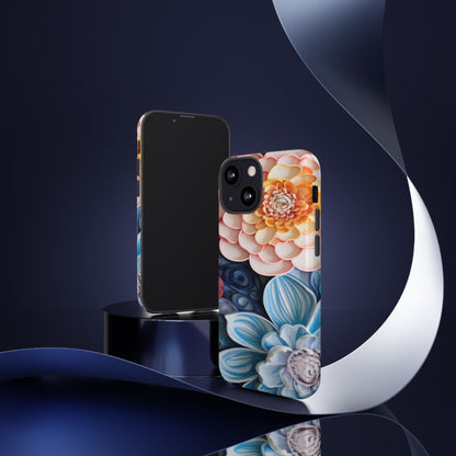 Succulent Phone Case, Echeveria Plant Design - Tough Case, Protective Cover, Cactus Lover Gift, Botanical Phone Accessory