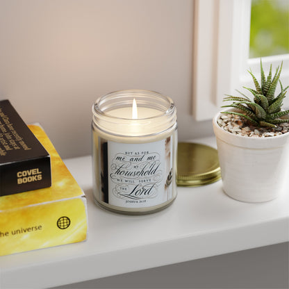 But As For Me and My House We Will Serve The Lord Scented Candles, Inspirational Quote Candle, Christian Home Decor, Religious Gift, John 24:15 Bible Verse Candle, Religious Candle - Victory Thru Vision 