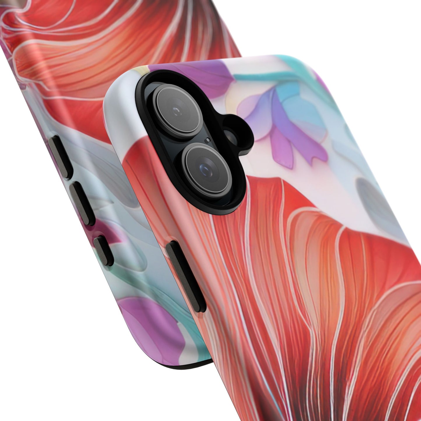 Purple Lily Tough Phone Case – Durable Floral Protective Cover for iPhone & Android