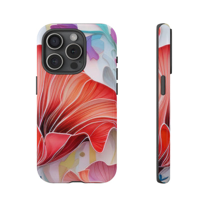 Purple Lily Tough Phone Case – Durable Floral Protective Cover for iPhone & Android