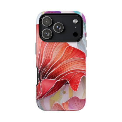 Purple Lily Tough Phone Case – Durable Floral Protective Cover for iPhone & Android