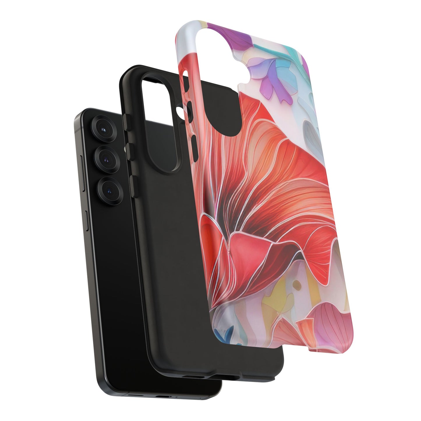 Purple Lily Tough Phone Case – Durable Floral Protective Cover for iPhone & Android