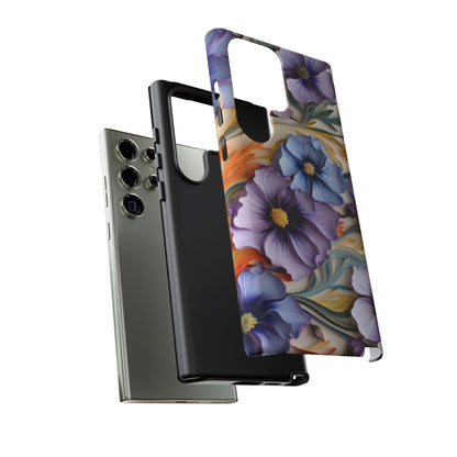 Tough Cases, Cosmos Flower Phone Cover, Floral Phone Case, Protective Phone Shell, Botanical Phone Skin, Flower Pattern
