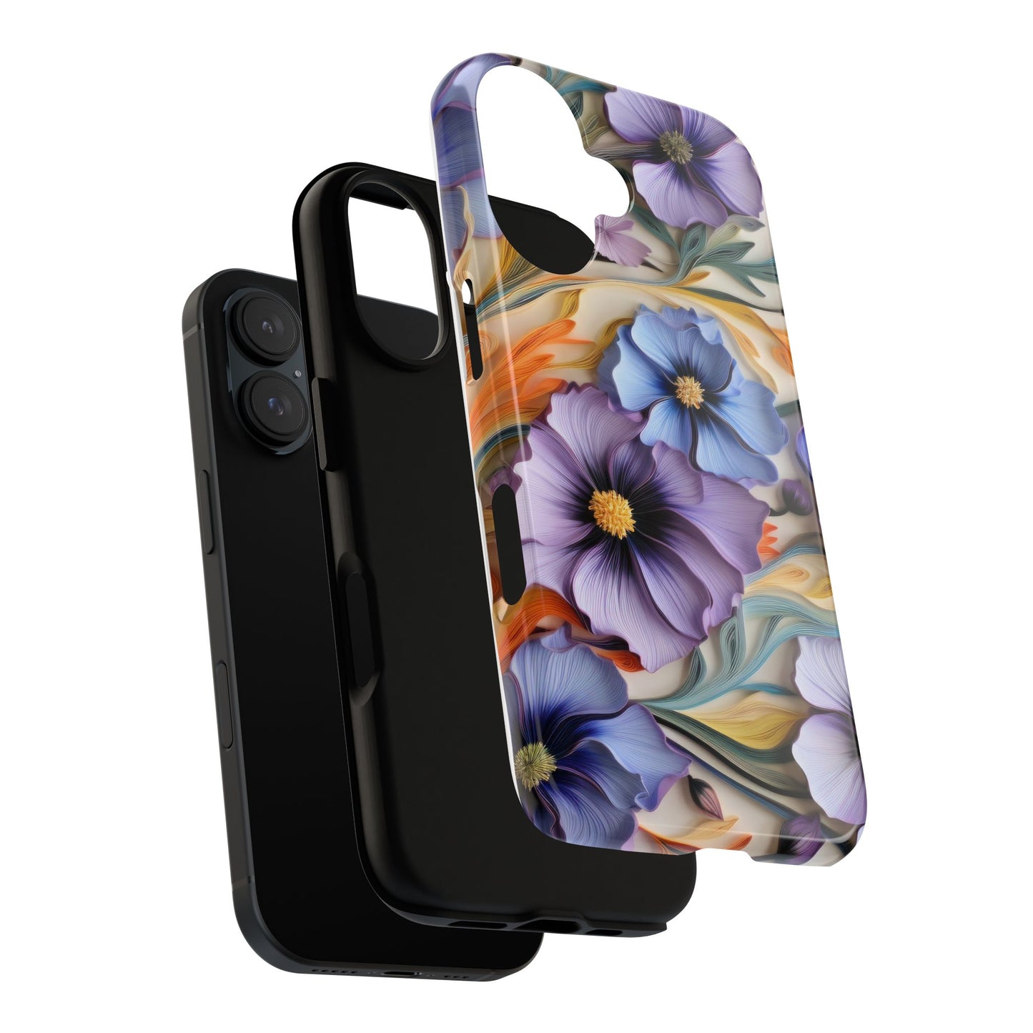 Tough Cases, Cosmos Flower Phone Cover, Floral Phone Case, Protective Phone Shell, Botanical Phone Skin, Flower Pattern