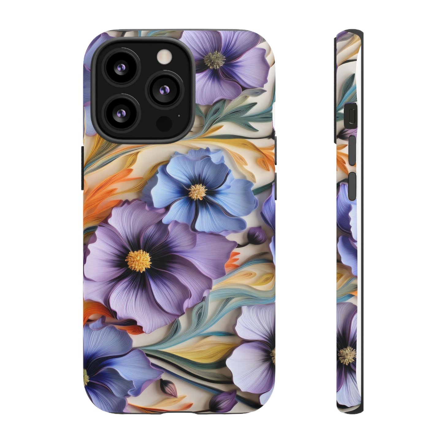 Tough Cases, Cosmos Flower Phone Cover, Floral Phone Case, Protective Phone Shell, Botanical Phone Skin, Flower Pattern