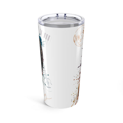 Headphones Design Tumbler 20oz, Music Lover Gift, Insulated Cup, Travel Mug, Stainless Steel, Gift for Audiophile, Musical