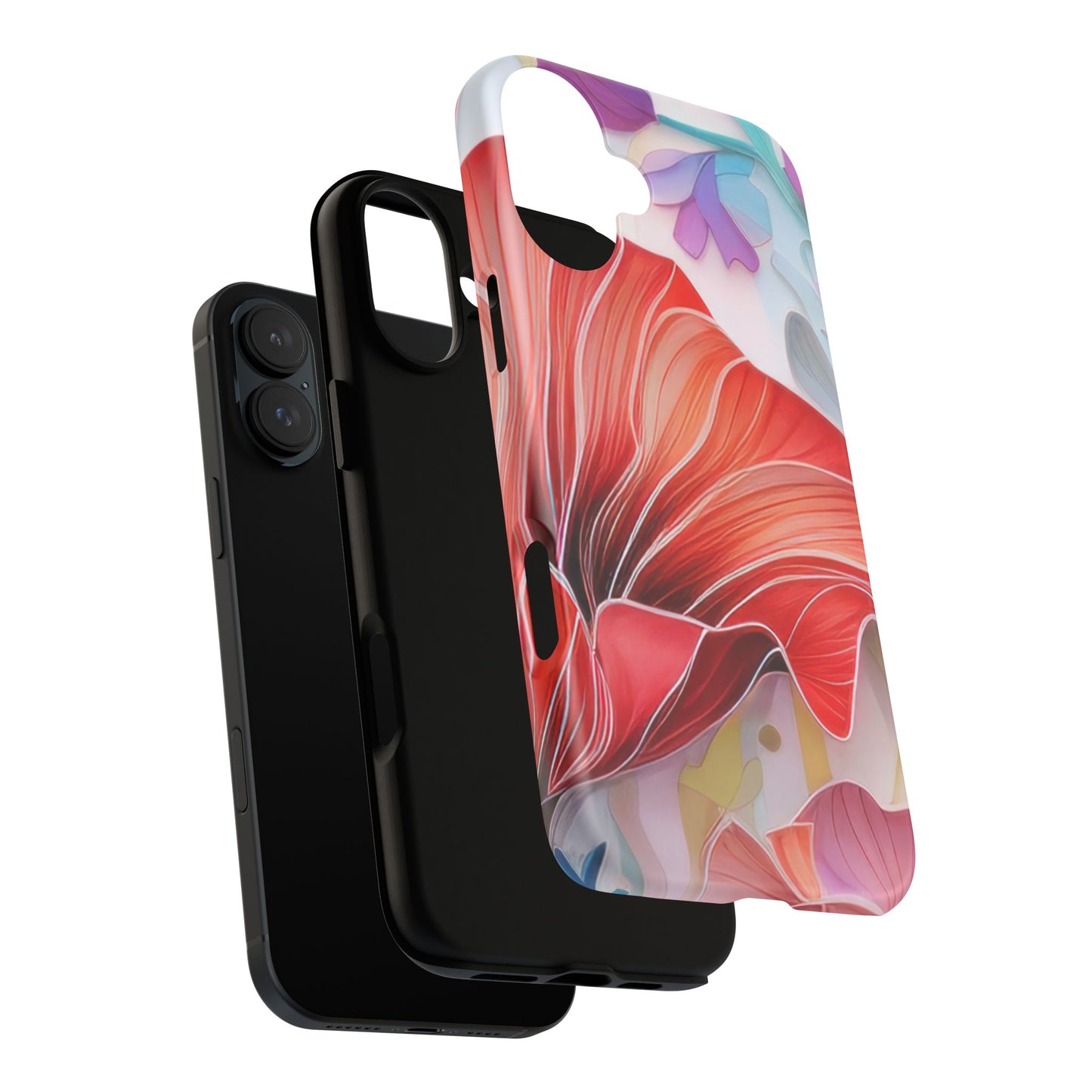Purple Lily Tough Phone Case – Durable Floral Protective Cover for iPhone & Android