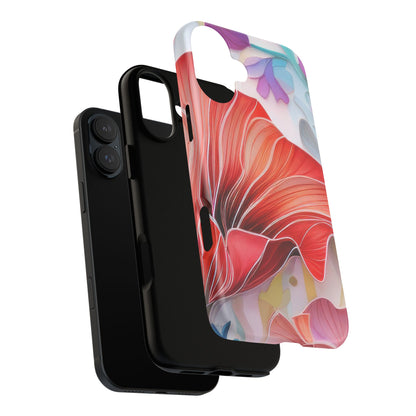 Purple Lily Tough Phone Case – Durable Floral Protective Cover for iPhone & Android