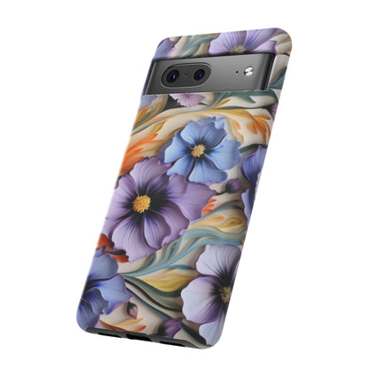 Tough Cases, Cosmos Flower Phone Cover, Floral Phone Case, Protective Phone Shell, Botanical Phone Skin, Flower Pattern