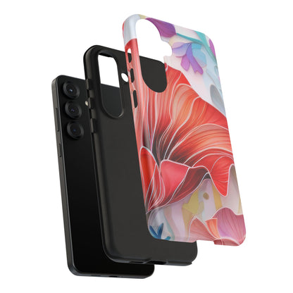 Purple Lily Tough Phone Case – Durable Floral Protective Cover for iPhone & Android