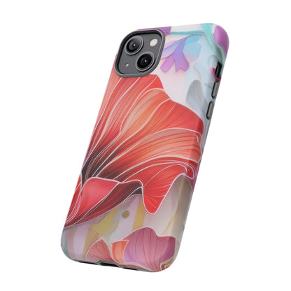 Purple Lily Tough Phone Case – Durable Floral Protective Cover for iPhone & Android