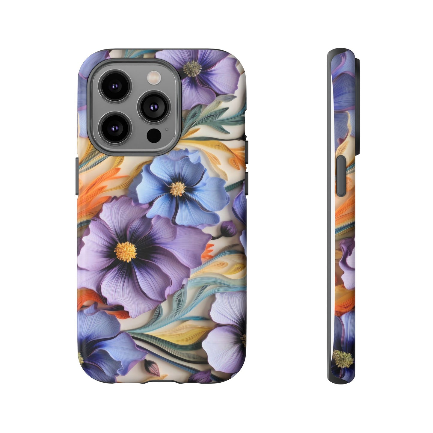 Tough Cases, Cosmos Flower Phone Cover, Floral Phone Case, Protective Phone Shell, Botanical Phone Skin, Flower Pattern
