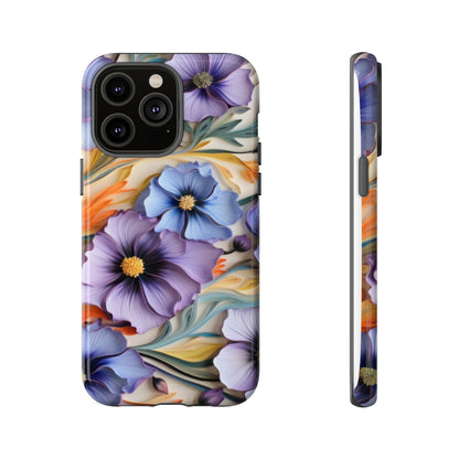 Tough Cases, Cosmos Flower Phone Cover, Floral Phone Case, Protective Phone Shell, Botanical Phone Skin, Flower Pattern