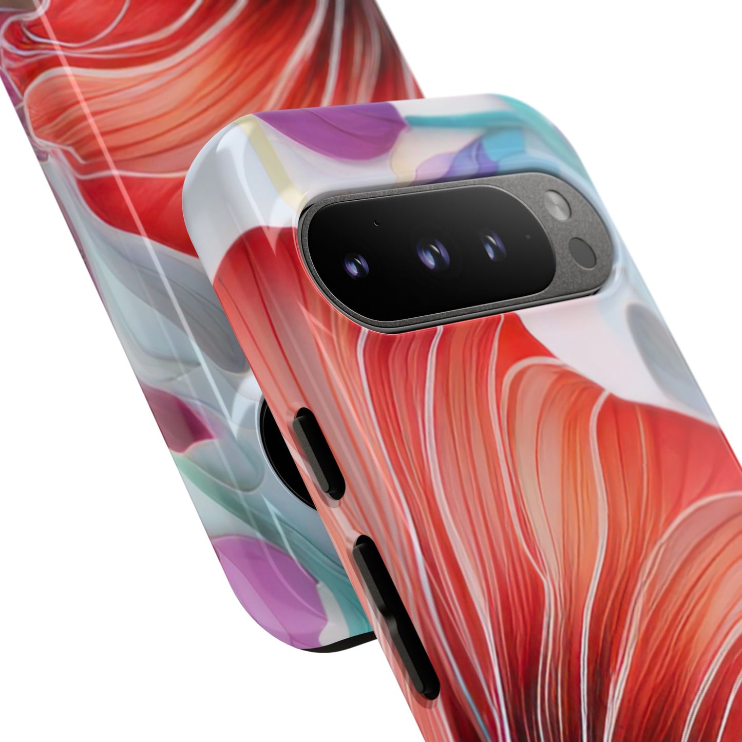 Purple Lily Tough Phone Case – Durable Floral Protective Cover for iPhone & Android