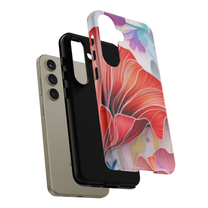 Purple Lily Tough Phone Case – Durable Floral Protective Cover for iPhone & Android