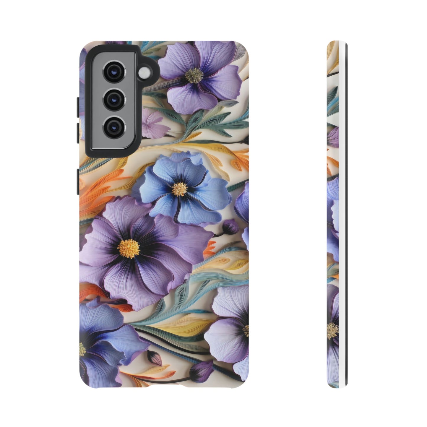 Tough Cases, Cosmos Flower Phone Cover, Floral Phone Case, Protective Phone Shell, Botanical Phone Skin, Flower Pattern
