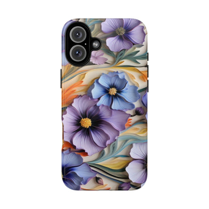 Tough Cases, Cosmos Flower Phone Cover, Floral Phone Case, Protective Phone Shell, Botanical Phone Skin, Flower Pattern