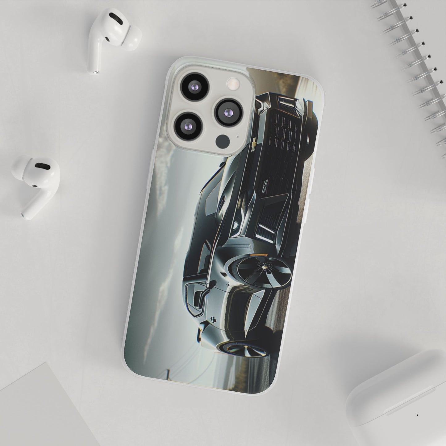 Flexi Phone Case for iPhone & Samsung – 2022 Chevy Camaro SS Car Design Protective Cover